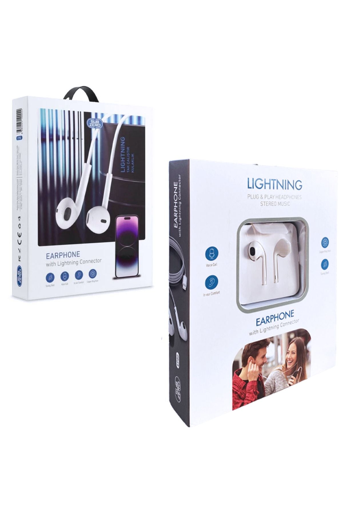 Tak Çalıştır iPhone 14 - 14 Pro - 14 Pro Max Kulaklık Kablolu Mikrofonlu iPhone 14 Lightning Girişi - Görsel 2
