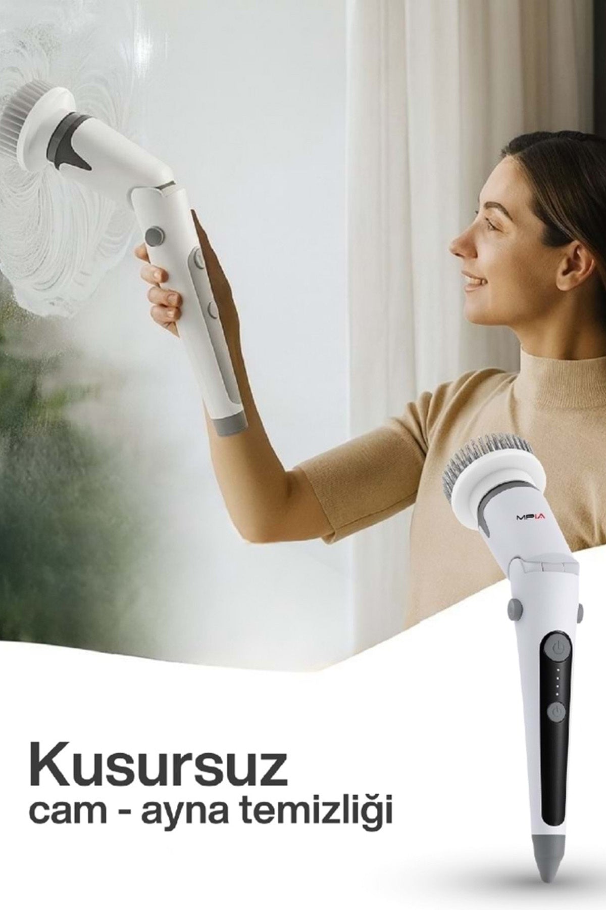 Kablosuz Şarjlı Temizlik Fırçası 11 Farklı Başlıklı Temizleme Fırçası Seti Ev Araç Banyo Mutfak İçin - Görsel 3