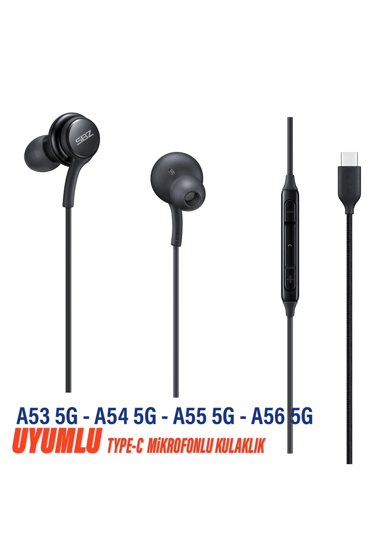 Samsung A53 5G - A54 5G - A55 5G - A56 5G Uyumlu Type C Mikrofonlu Kulaklık