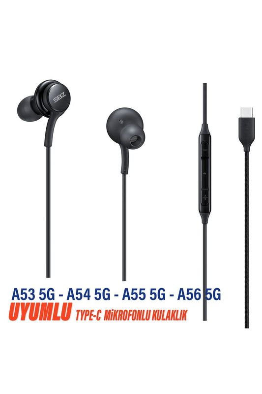 Samsung A53 5G - A54 5G - A55 5G - A56 5G Uyumlu Type C Mikrofonlu Kulaklık