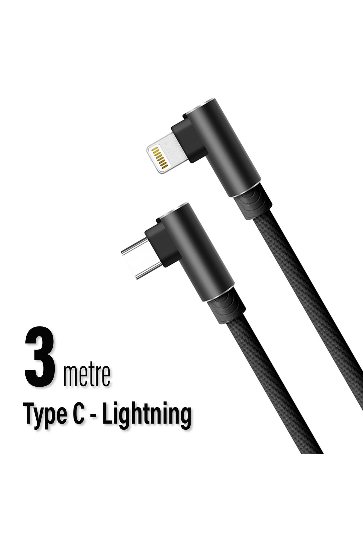3 Metre Uzun TYPE-C Şarj Kablosu iPhone 14 13 12 11 Uyumlu HIZLI  Şarj (Pro Pro Max Plus Uyumlu) - Görsel 4