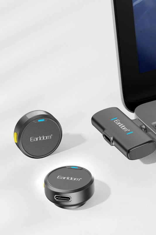 Kablosuz TYPE-C Dijital Yaka Mikrofonu Profesyonel 2 Mikrofonlu Tiktok Youtube İnstagram Canlı Yayın - Görsel 2