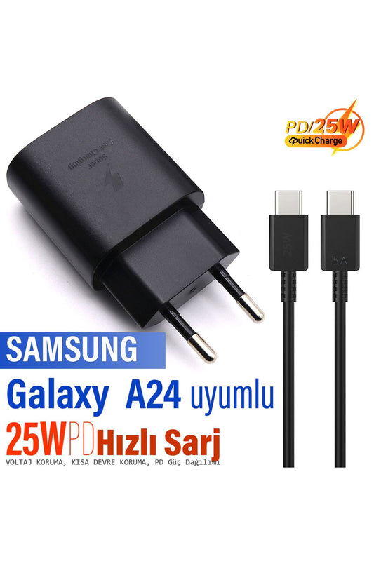 SA24 Şarj Aleti ve Kablosu 25W HIZLI Şarj Type C Kablo