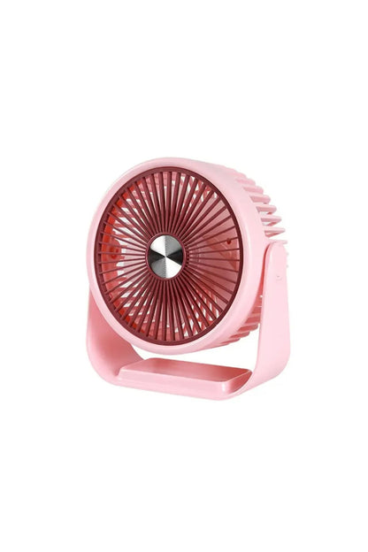 Portatif Masaüstü Şarjlı 360° Dönen Vantilatör Mini Fan Şarjlı Soğutucu 3 Kademe 1200 mAh Klima - Görsel 7