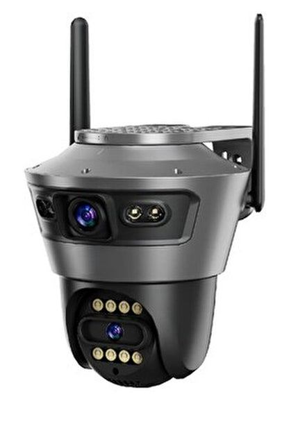 Blic BLM56 4 MP 4k Ultra Hd Alarmlı Suya Dayanıklı Çift Lensli 2.4g Ip Dış Mekan Güvenlik Kamerası