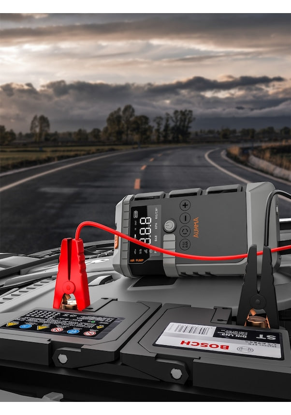 Auhma A7711 Jump Starter / Akü Takviye Cihazı | 4'ü 1 Arada Powerbank, Hava Kompresörü