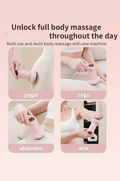 6 Kademeli Masaj Aleti 5 Başlıklı Bölgesel Vücut Şekillendirme Selülit Yağ Yakma Aleti