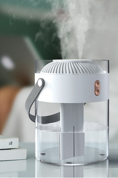 2,6L Kablosuz Hava Nemlendirici Ultrasonik Buhar Makinesi Çift Sprey Aroma Difüzörü LED Işık 2000mAh