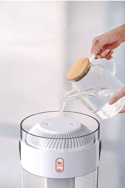 2,6L Kablosuz Hava Nemlendirici Ultrasonik Buhar Makinesi Çift Sprey Aroma Difüzörü LED Işık 2000mAh