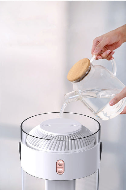 2,6L Kablosuz Hava Nemlendirici Ultrasonik Buhar Makinesi Çift Sprey Aroma Difüzörü LED Işık 2000mAh