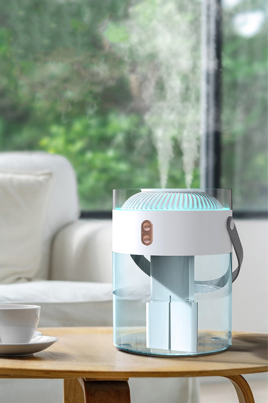 2,6L Kablosuz Hava Nemlendirici Ultrasonik Buhar Makinesi Çift Sprey Aroma Difüzörü LED Işık 2000mAh