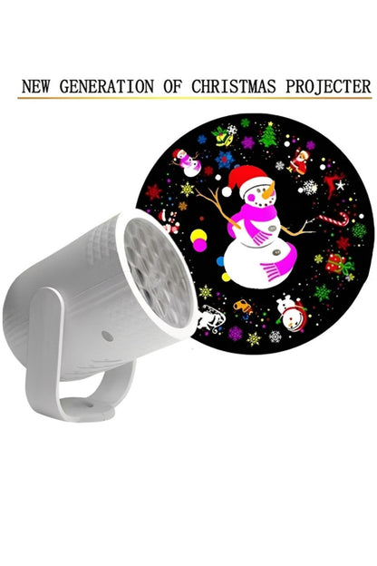 Çocuklar İçin Yılbaşı Figürlü Projeksiyon Gece Lambası LED Noel Projektör