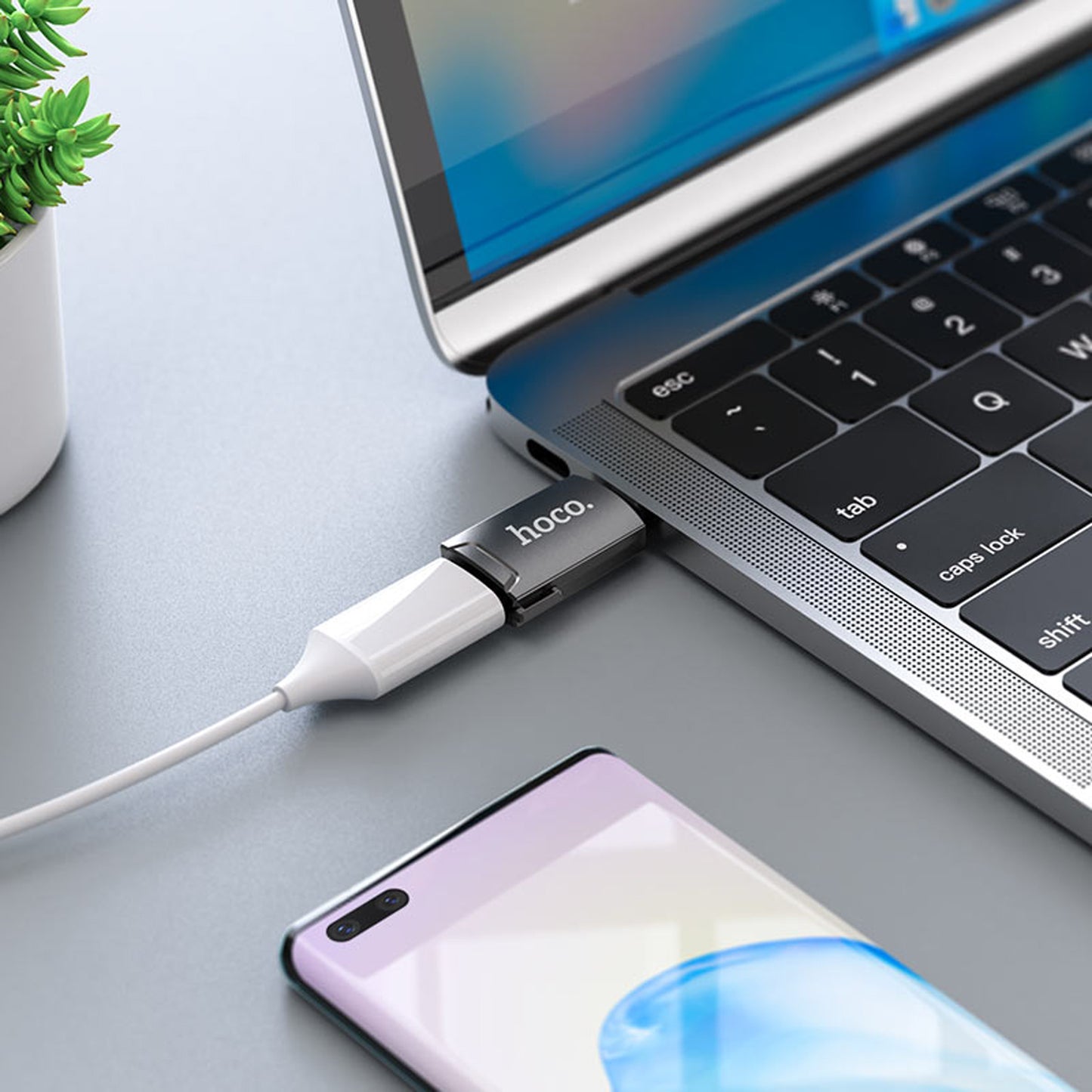Type-C Hdmi Çevirici Dönüştürücü Görüntü Aktarımı Adaptör Telefon Tablet Uyumlu Hoco UA19 4K