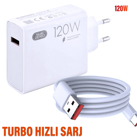 120W Turbo Hızlı Şarj Aleti Subzero SG38