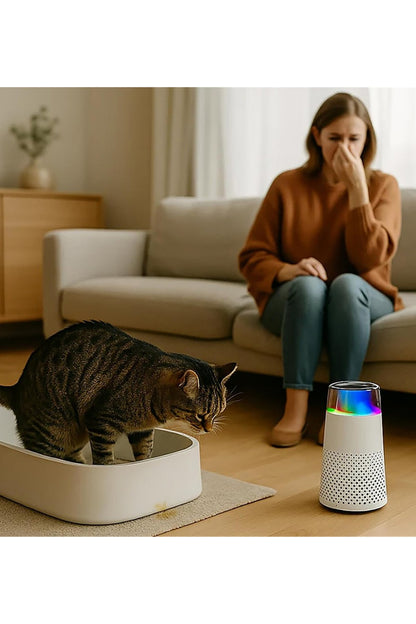 Araç ve Ev HEPA Filtreli Mini Hava Temizleme Cihazı Koku Temizleyici Hava Filtresi