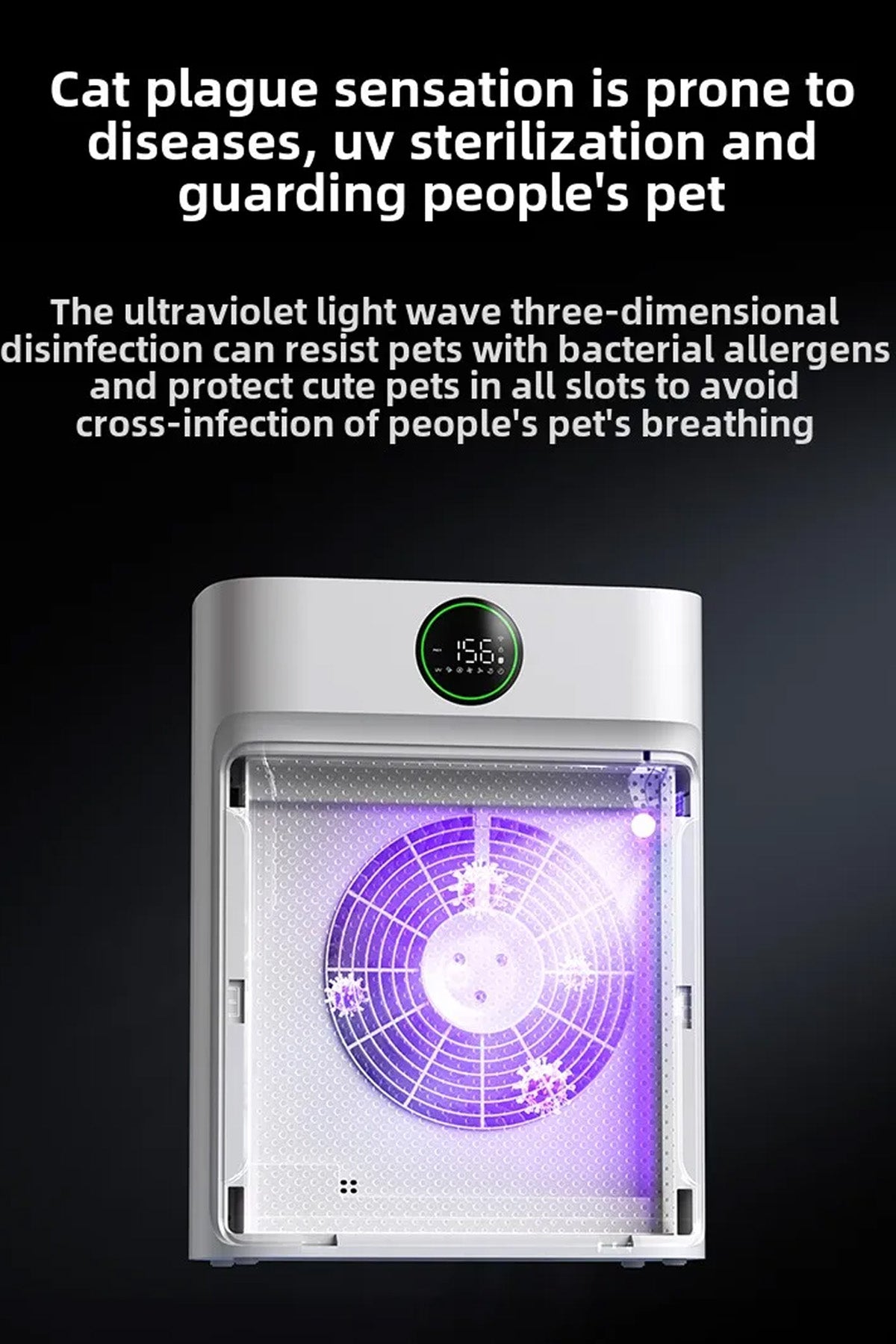 Akıllı Hava Temizleme Cihazı HEPA Karbon Hava Filtresi Duman-Hayvan-Polen-Toz Kötü Koku Giderici