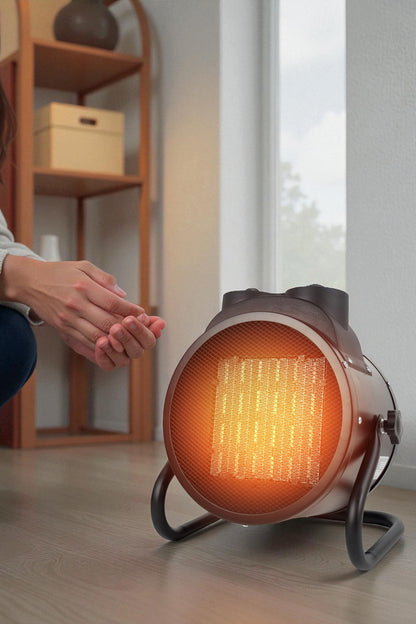 3000W Elektrikli Isıtıcı Fan - 3 Kademeli - 3 Saniyede Hızlı Isınmalı Üflemeli Fan - 45°C Isıtma