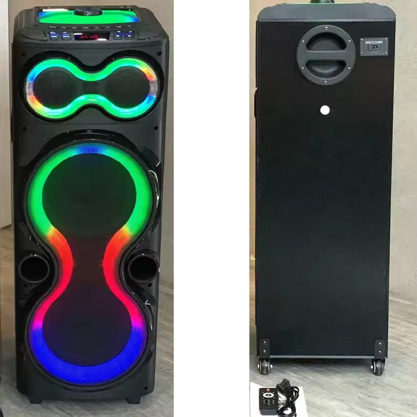 Büyük Boy Kablosuz Speaker Hoparlör 2 Mikrofonlu Subzero WR150