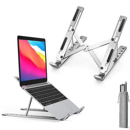 Masaüstü Laptop Notebook Dizüstü Bilgisayar Tablet Standı Katlanabilir Ayarlı Ayak Altlık Alüminyum