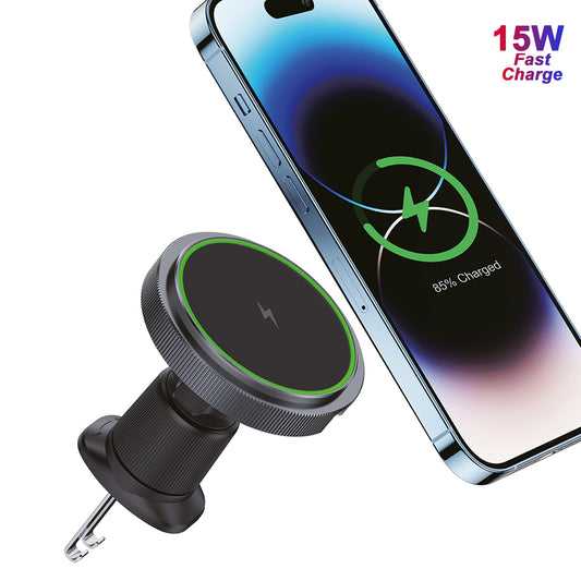 Kablosuz Hızlı Şarj Araç Torpido Havalandırma Takılan Mıknatıslı Telefon Tutucu Sunix HLD-50