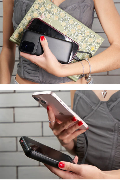 Hızlı Şarj Powerbank Type - C Ligtning 22.5W Hızlı Şarj Kendinden Kablolu