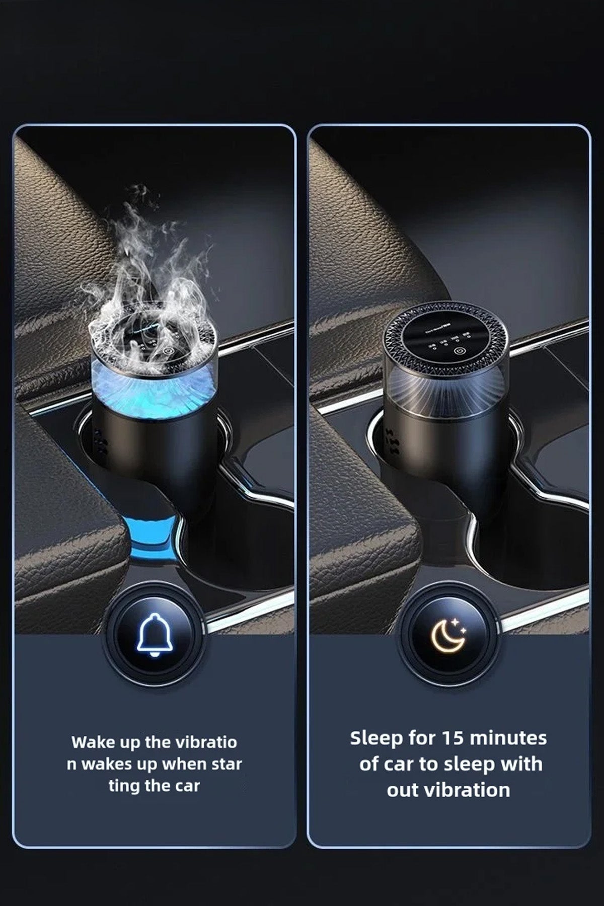 Araç Ev Ofis Otomatik Aroma Buharlı Sprey Cihazı Koku Difüzörü Şarjlı 800mAh Buharlı Koku Makinesi