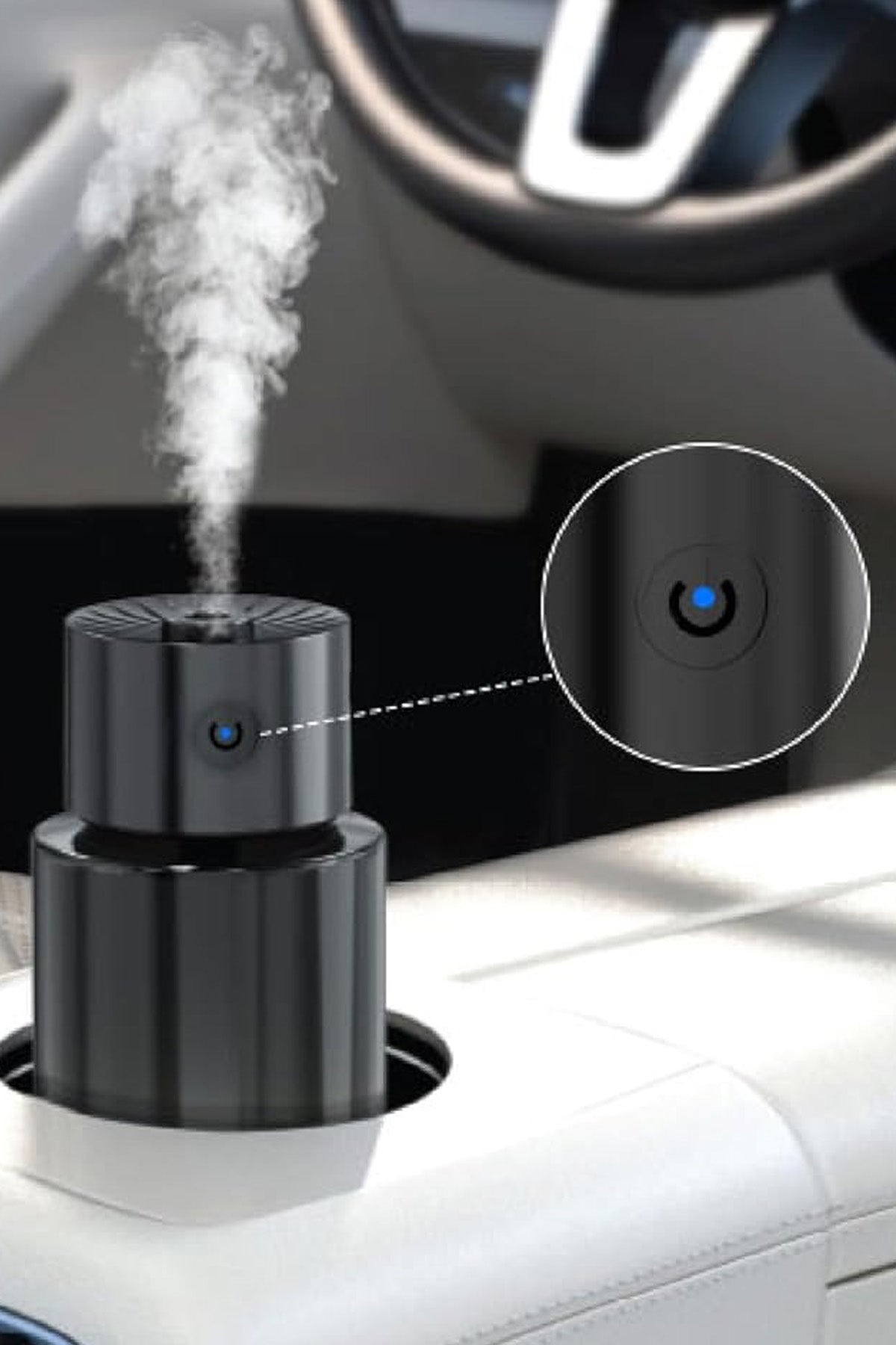 Şarjlı Otomatik Araç ve Ofis İçi Buharlı Nemlendirici Koku Difüzörü Yıldız Efektli Atomizasyonlu