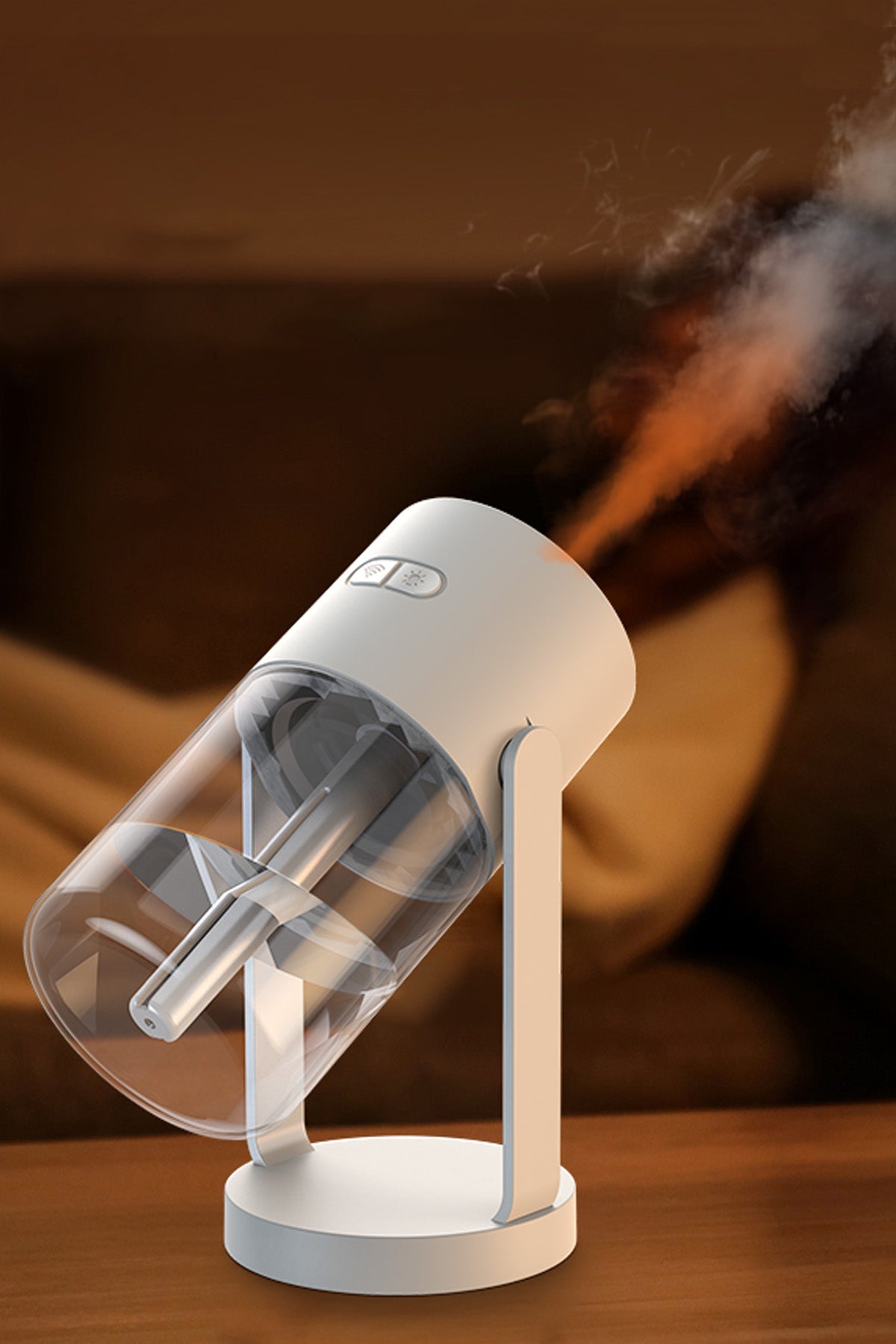 Volkanik Ultrasonik Hava Nemlendirici Led Işıklı Buhar Makinası Araç - Ev Aroma Difüzörü 280ml