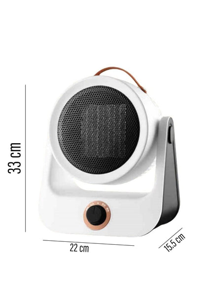 Masaüstü 1500W Fanlı Isıtıcı 90° Ayarlanabilir Başlıklı Kademeli Ev Tipi Elektrikli Isıtıcı Fan