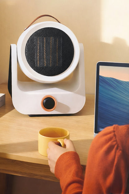 Masaüstü 1500W Fanlı Isıtıcı 90° Ayarlanabilir Başlıklı Kademeli Ev Tipi Elektrikli Isıtıcı Fan