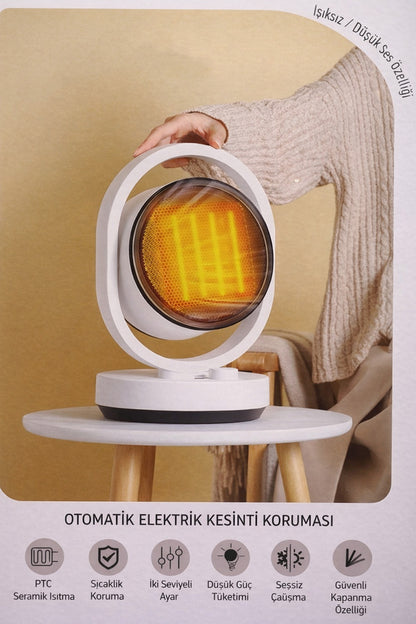 SUBZERO 1500W Fanlı Isıtıcı 120° Ayarlanabilir 3 Kademeli Sıcak-Soğuk Üfleme Elektrikli Isıtıcı