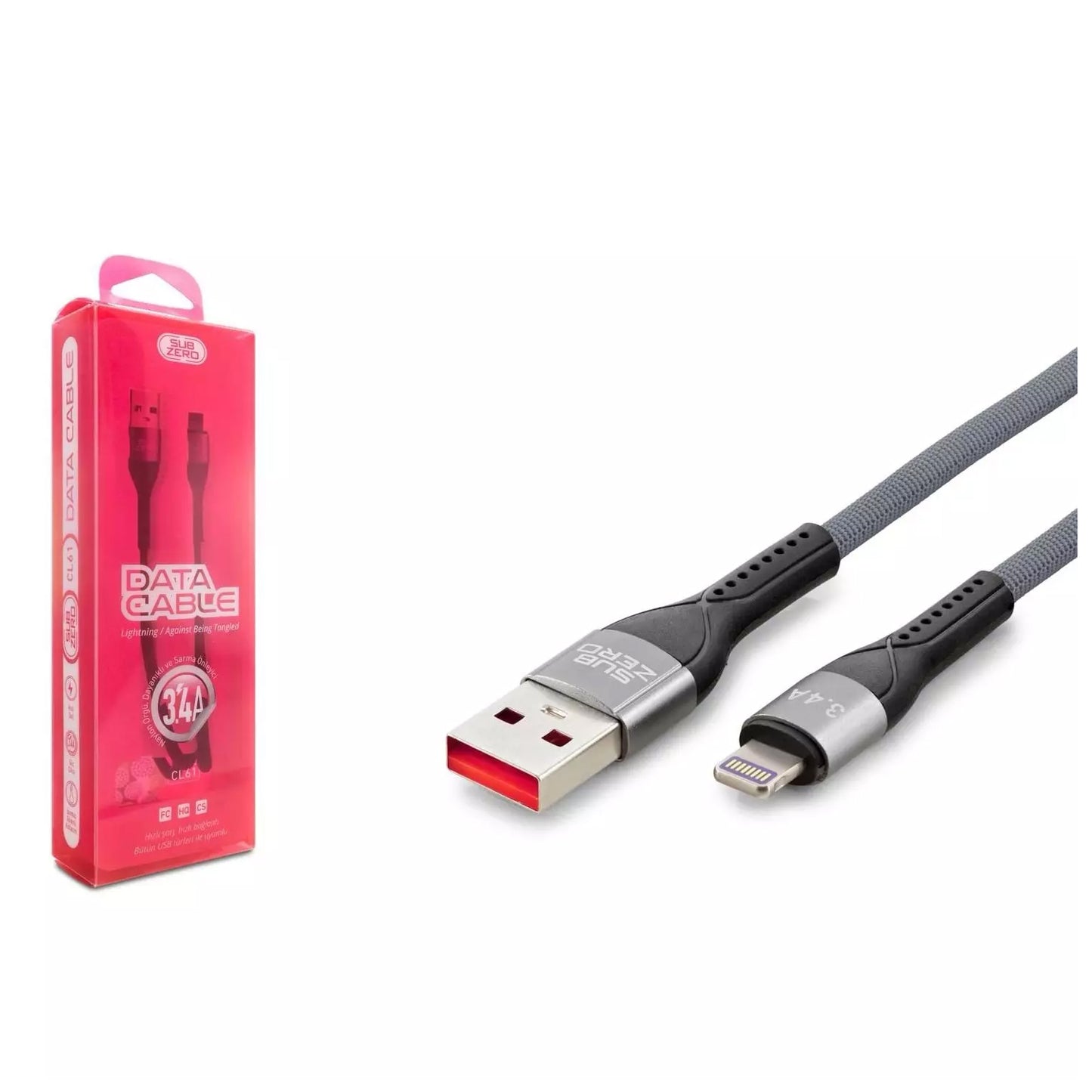 USB Lightning iPhone iPad Şarj Kablosu 20W HIZLI Subzero CL61