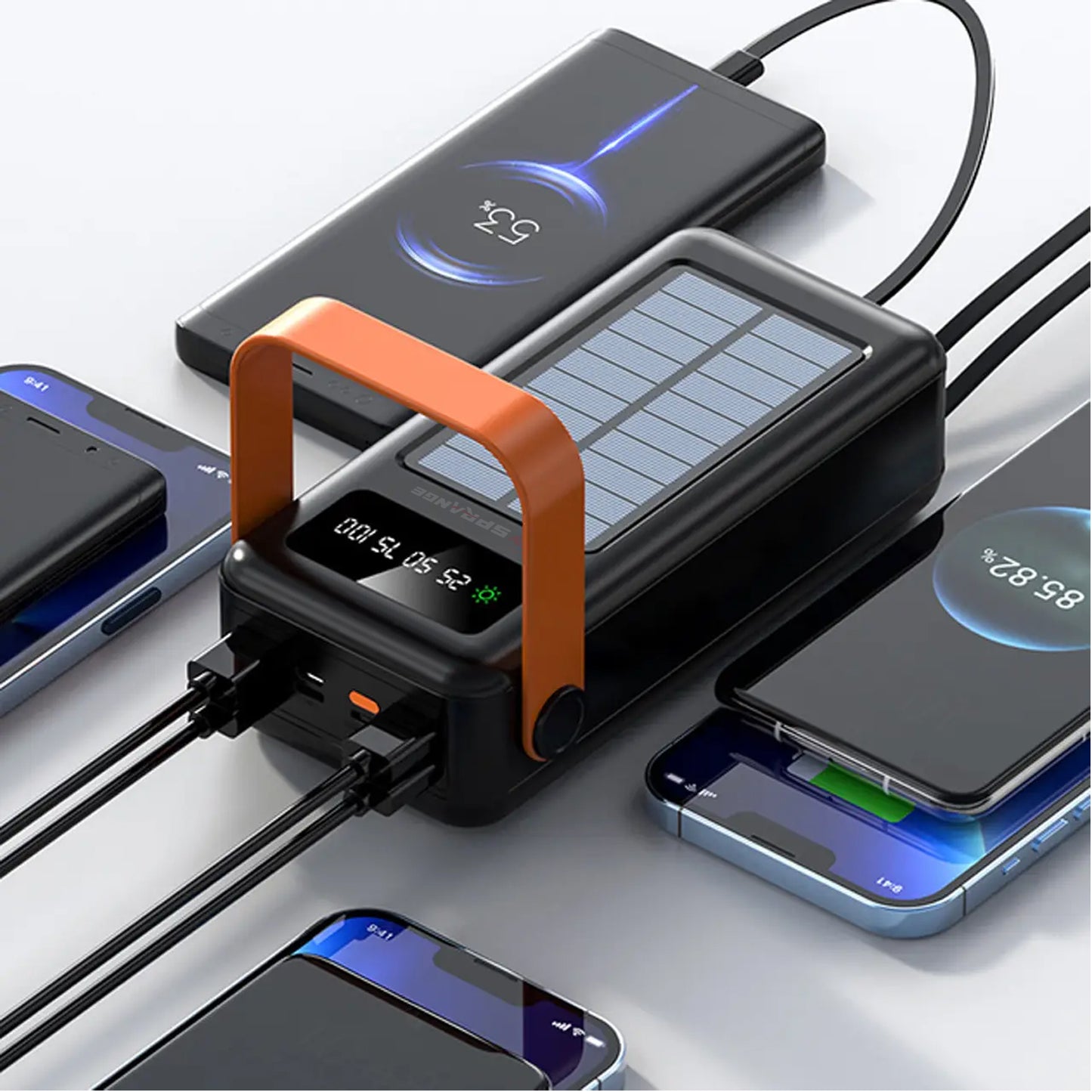 Solar Güneş Enerjisi Powerbank 50200 mAh Fener Lambalı