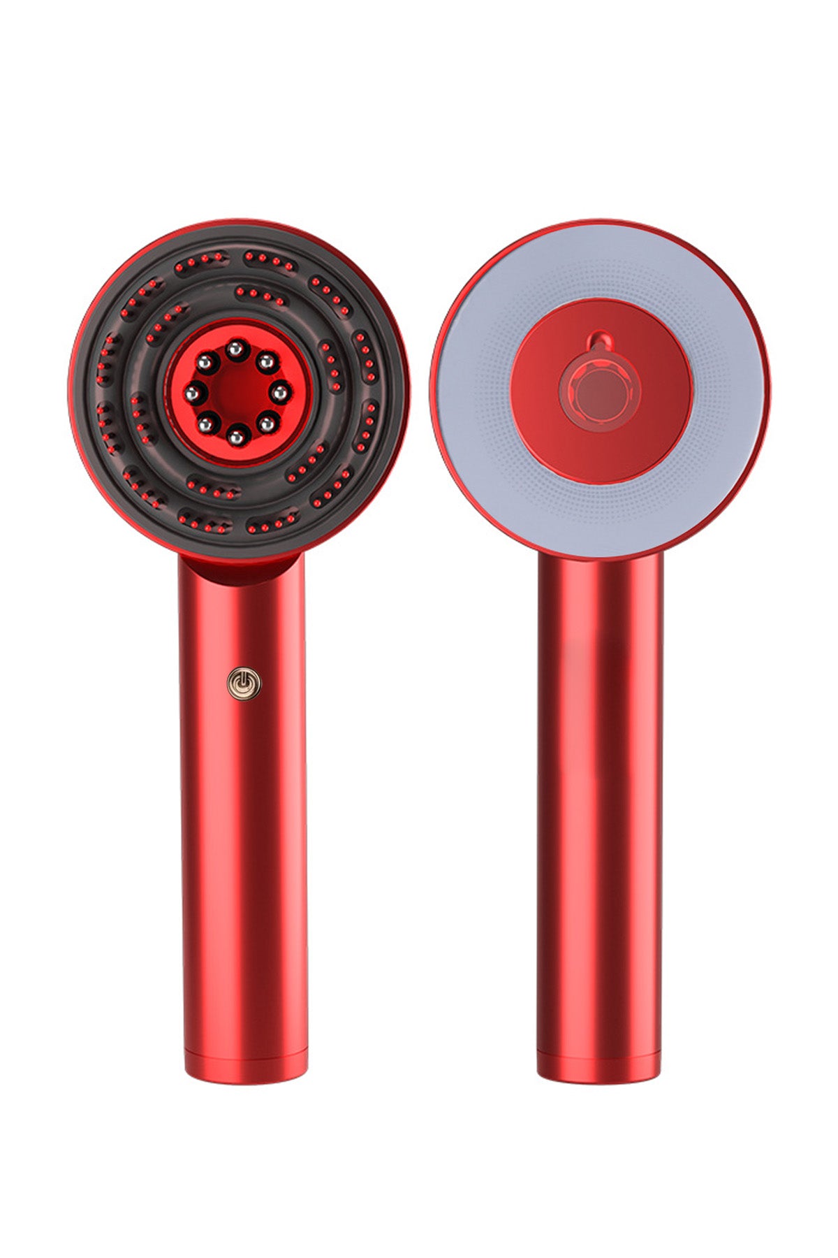 Saç Bakım Masaj Tarağı Şarjlı Yağ Aplikatörlü Saç Derisi Masaj Fırçası Kırmızı Işık Terapisi