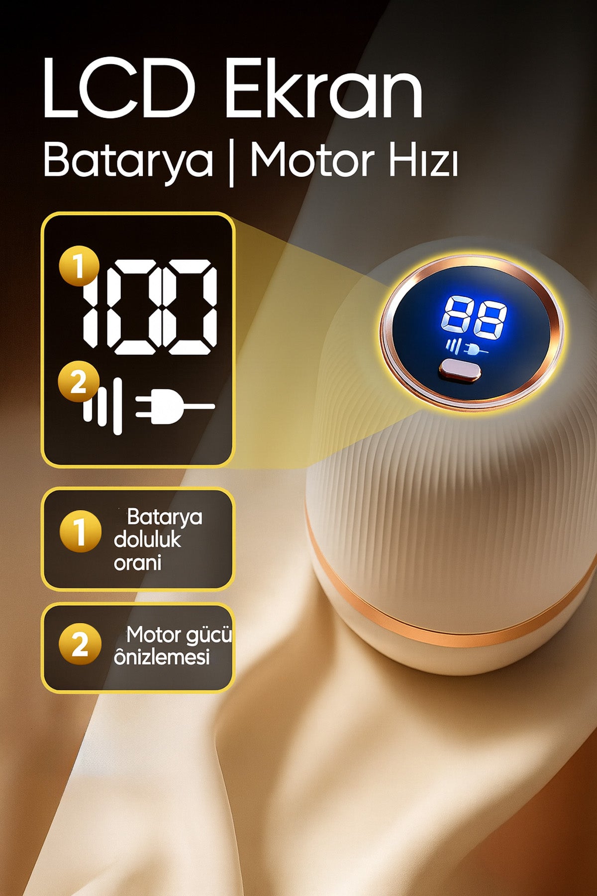 Şarjlı Tüy Toplama Tiftik Temizleme Cihazı Dijital Ekran 3 Kademe Kazak Tiftik Temizleyici 6 Bıçaklı