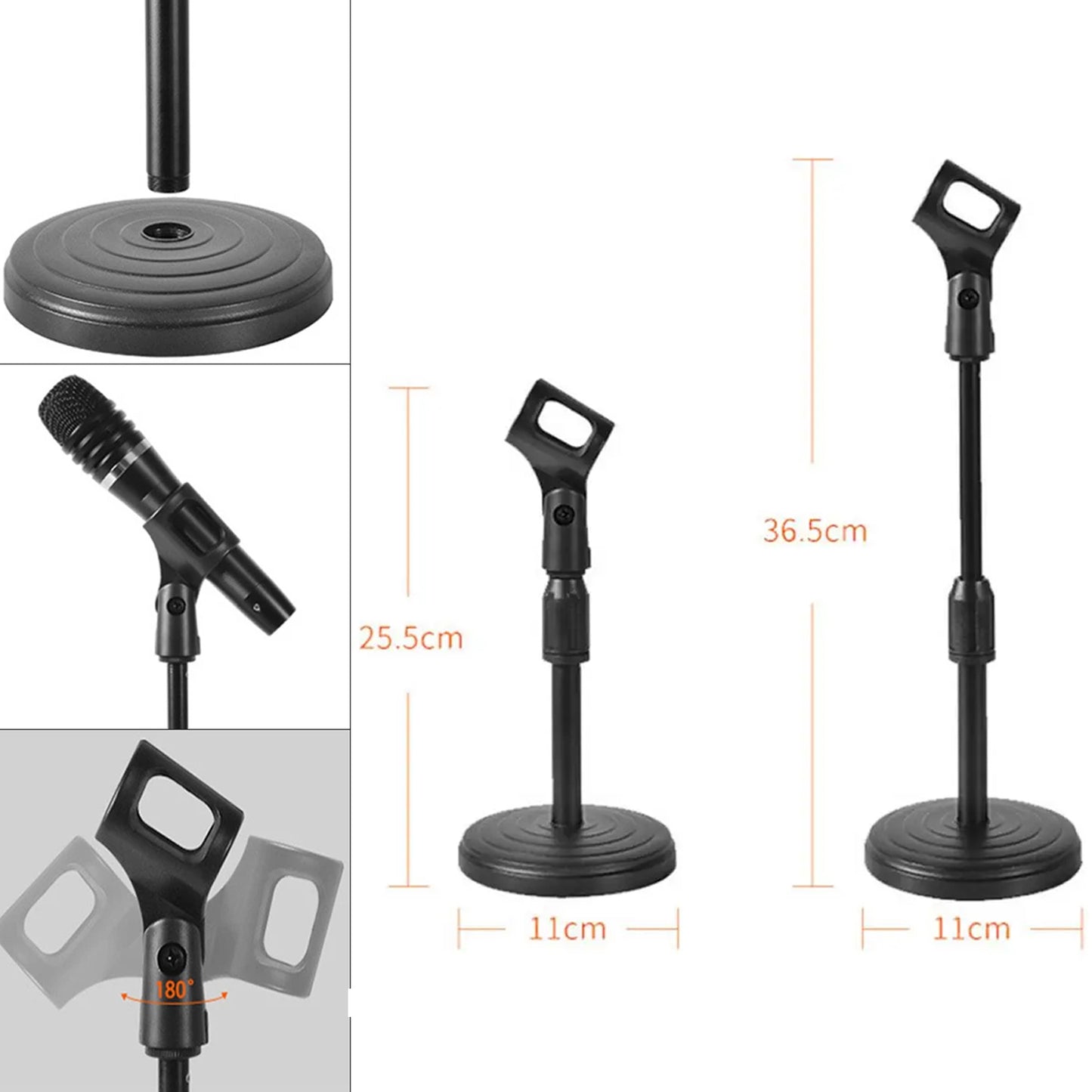 Mikrofon Standı Masaüstü Mikrofon Ayak Yükseklik Ayarlı Mikrofon Tutucu