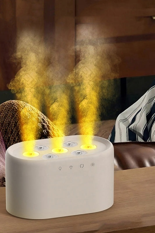 Ultrasonik Hava Nemlendirici 7 Renk Işıklı Aroma Difüzörü Dinamik Buhar Makinesi 1000 ml