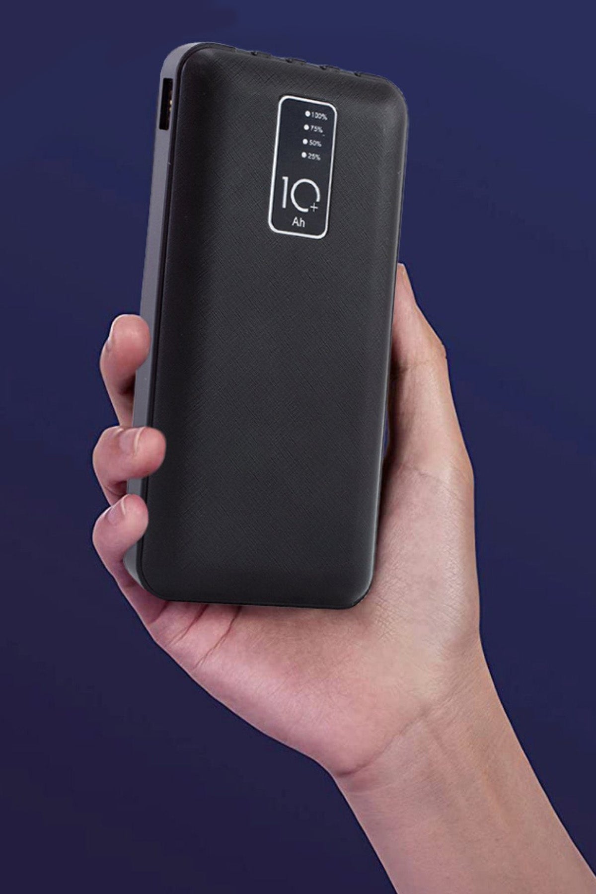10.000 mAh Kendinden Kablolu Powerbank Hızlı Şarj Telefon Standlı Göstergeli Taşınabilir Şarj Cihazı