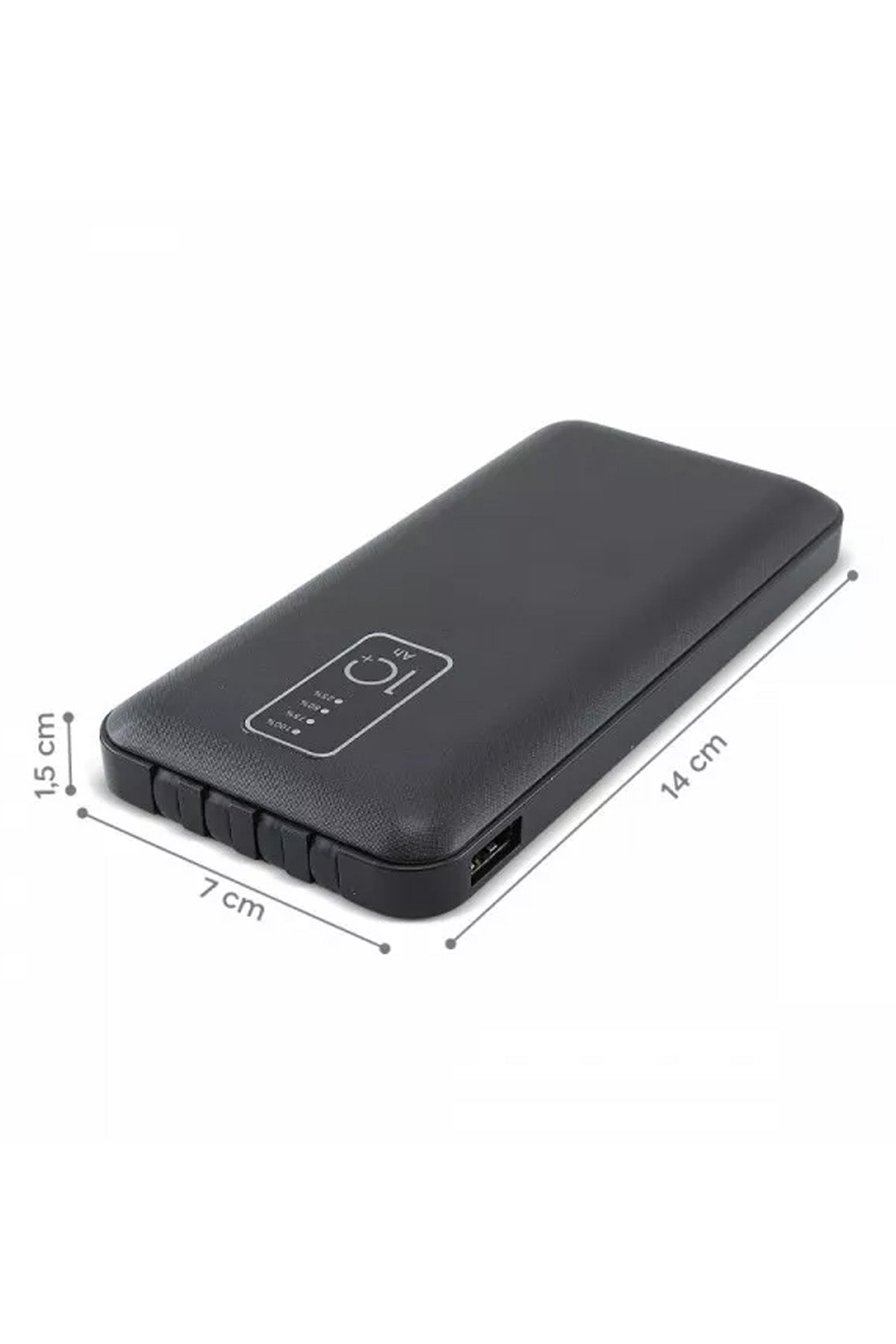 10.000 mAh Kendinden Kablolu Powerbank Hızlı Şarj Telefon Standlı Göstergeli Taşınabilir Şarj Cihazı