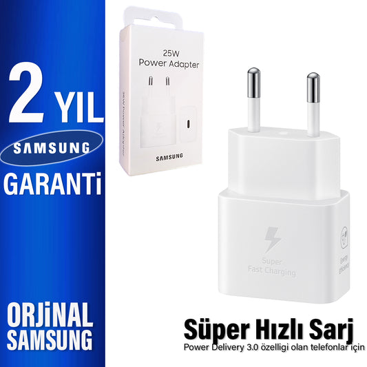 Samsung EP-T2510N Type-C Şarj Aleti 25W Süper Hızlı Şarj Orjinal Samsung