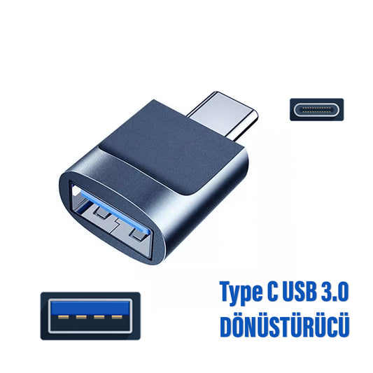 Type-C Çevirici USB 3.0 Hızlı OTG Veri Aktarıcı Type C Dönüştürücü Subzero