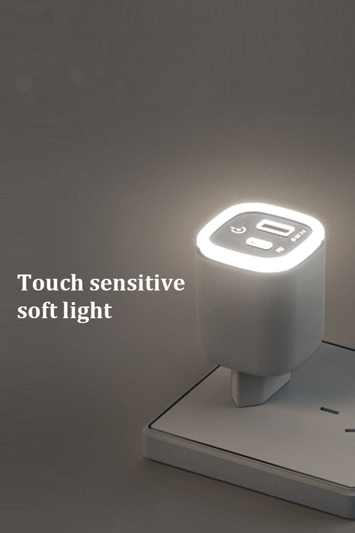 30W USB-C to Type-C / USB + PD Hızlı Şarj Aleti - Gece Lambası - Dokunmatik LEDLİ Şarj Aleti