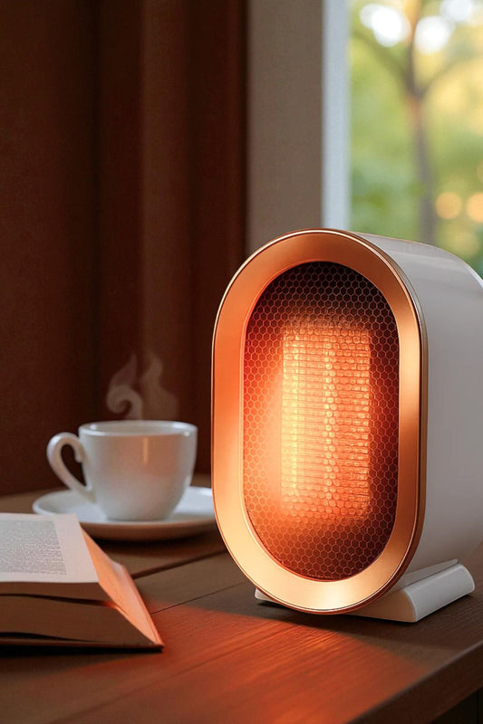 1200W Mini Elektrikli Isıtıcı Fan 2 Kademeli Masaüstü Üflemeli Fanlı Isıtıcı Güvenli Emniyet Sistemi